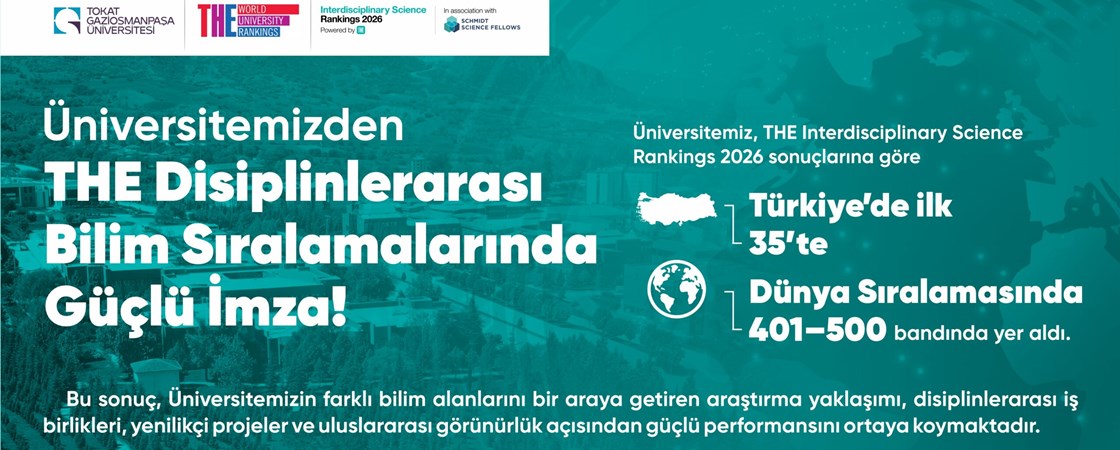 TOGÜ, Dünya Disiplinlerarası Bilim Sıralamasında İlk Kez Yer Aldı